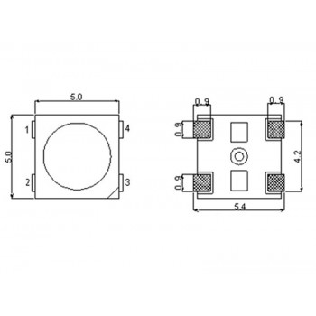Светодиод SMD 5050 RGB WS2812B premium